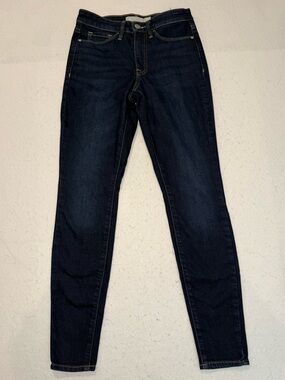 Athleta Dark Wash Denim Skinny Leg Stretch Jeans Size 24x28.5